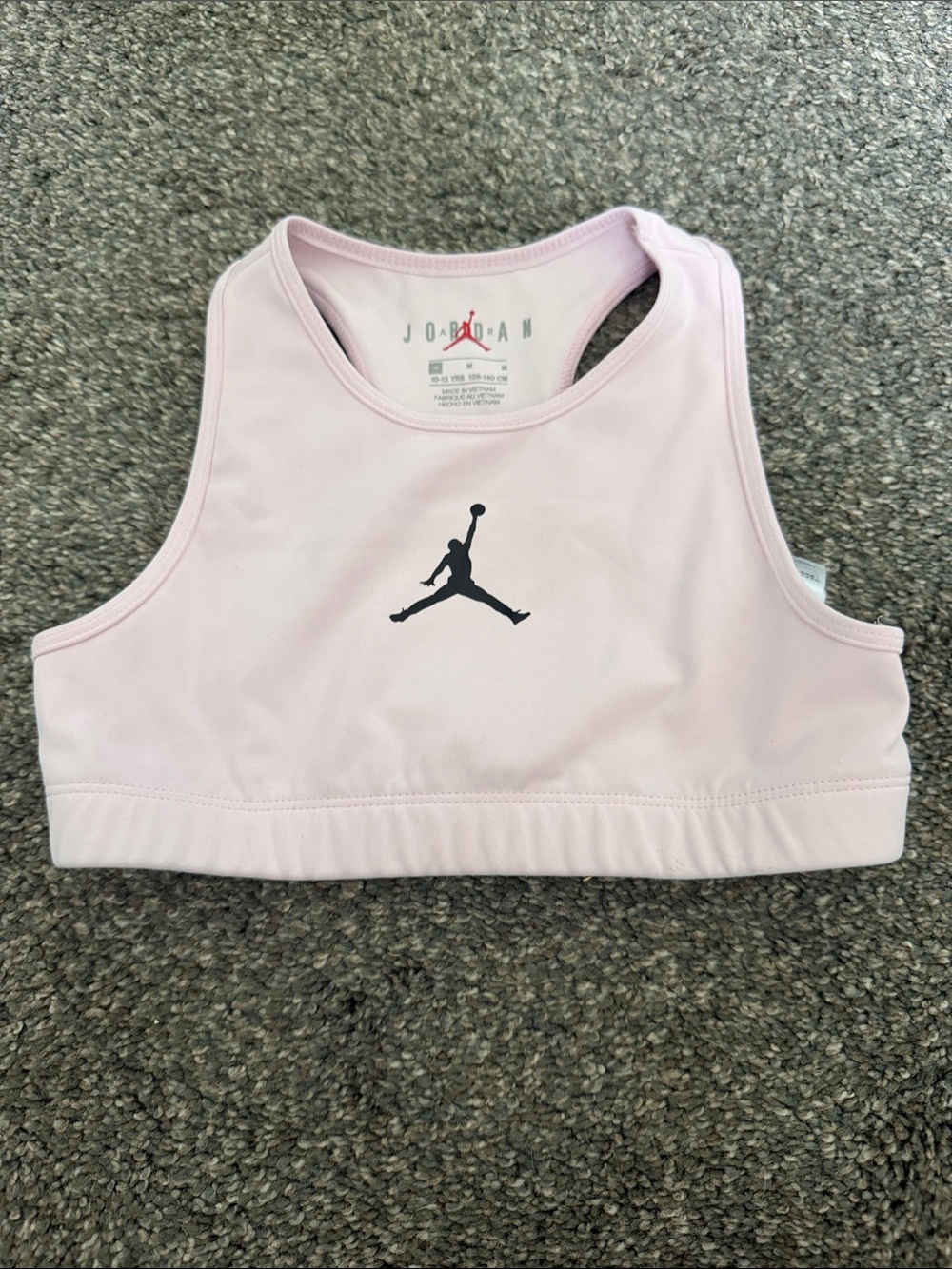 Jordan Kids Pink Athletic Sports Bra with Jumpman Logo